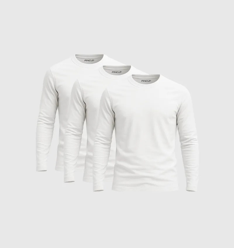 Pack de 3 Manches Longues - Blanc