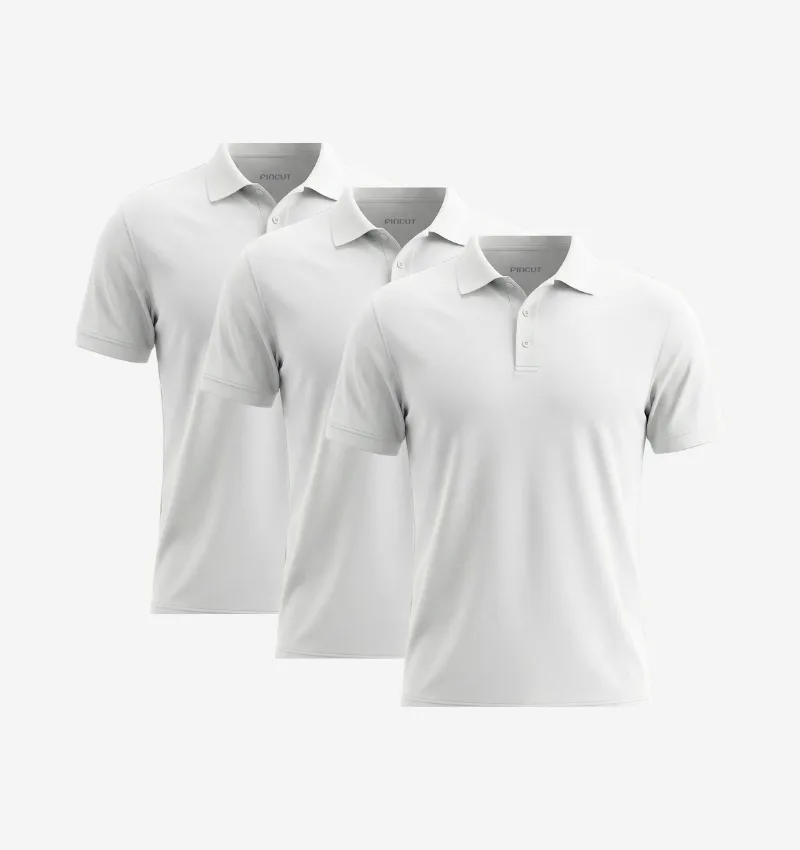 Pack de 3 Polos - Blanc